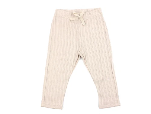 MarMar cream taupe pointelle rib bukser modal